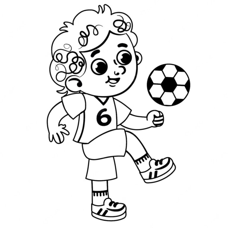 Dibujos para colorear de fútbol kawaii