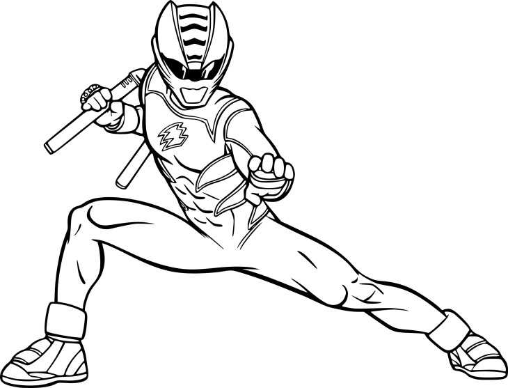 Dibujo de Power Rangers Rojos para colorear