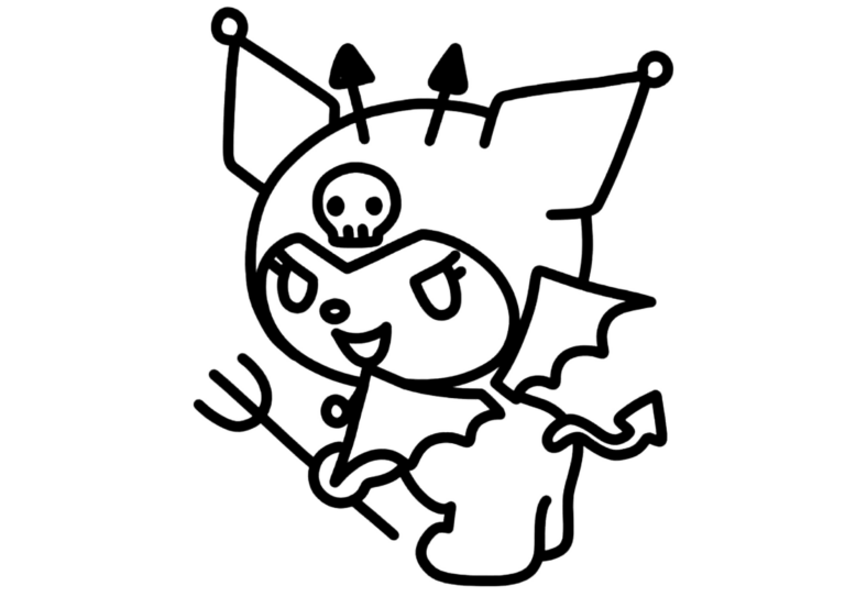 Kuromi con su tridente